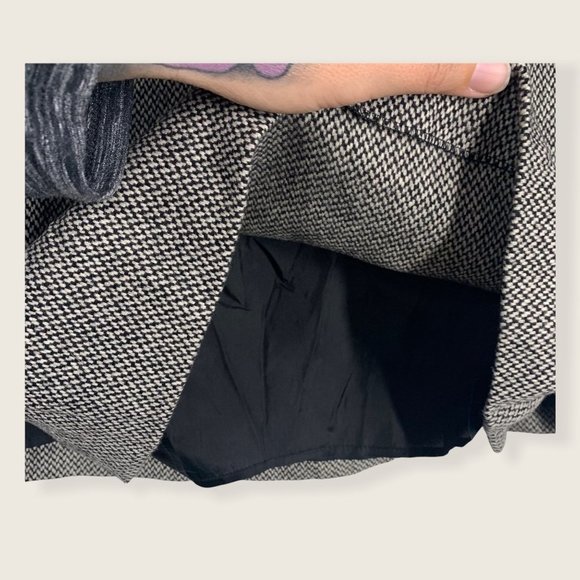 Vintage 90s Valentino Miss V Grey Lana Wool Skirt Size 6 - Picture 7 of 12